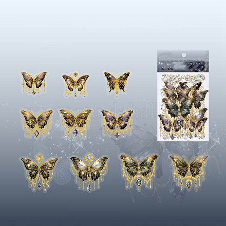 20 pz 10 stili adesivi decorativi farfalla impermeabile laser per animali domestici PW-WG80665-08-1