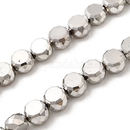 Стеклянные бусины с гальваническим покрытием  EGLA-F166-04B-P-1