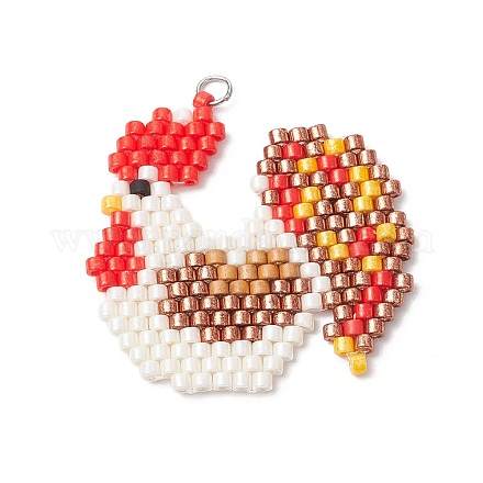 Подвески из стеклянного бисера ручной работы PALLOY-MZ00748-02-1