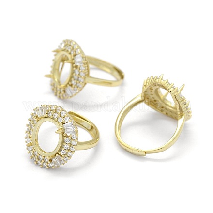 925 componentes de anillo de dedo de garra de diamante de imitación de plata esterlina STER-E061-32G-1