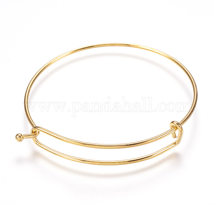 Ion Plating(IP) Adjustable 304 Stainless Steel Expandable Bangle Making STAS-I081-01G-1