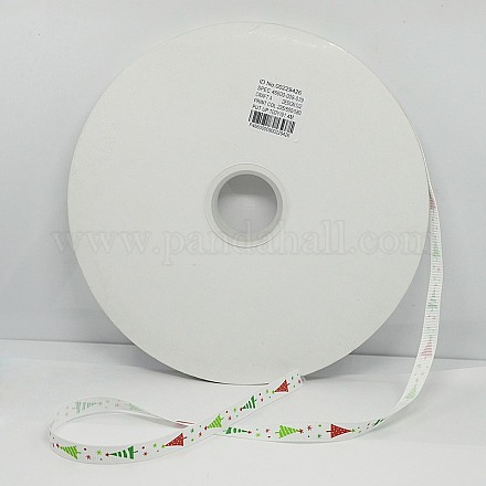 Weihnachten gedruckt Ripsband für Weihnachten Geschenk-Paket SRIB-D011-9mm-02-1