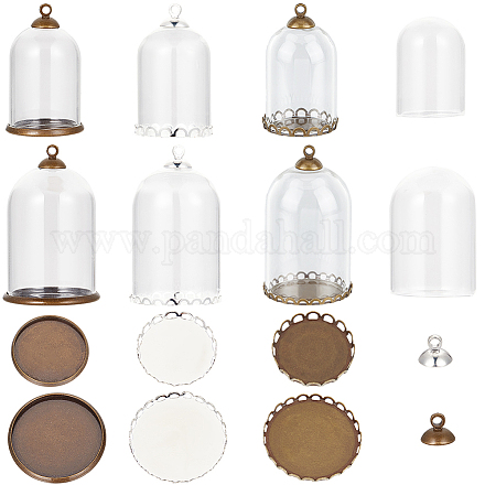 12 комплект стеклянных купольных крышек 6 стилей AJEW-SC0002-68-1