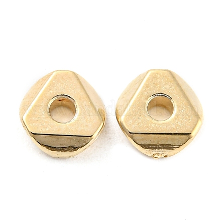 CCBプラスチックビーズ  三角形  ゴールドカラー  6x6x1.8mm  穴：1.4mm CCB-K011-05A-G-1