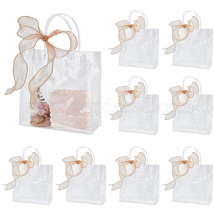 День святого Валентина benecreat 50 шт. прямоугольные прозрачные сумки для хранения из ПВХ с ручкой ABAG-BC0001-56-1