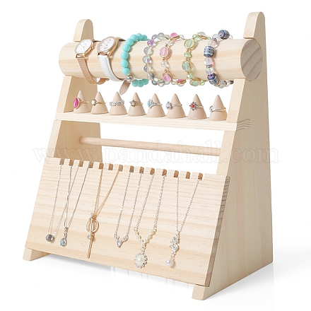 Wooden Jewelry Display Stands ODIS-P011-01-1