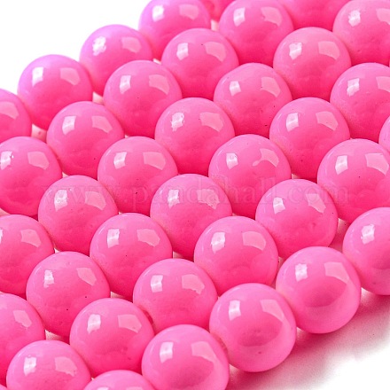 Окрашенные стеклянные бусины  DGLA-S071-8mm-B8-1