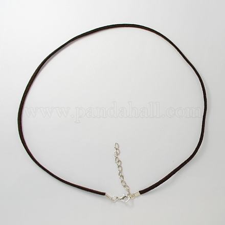 Cuerda del collar del ante de imitación NCOR-R025-1-1