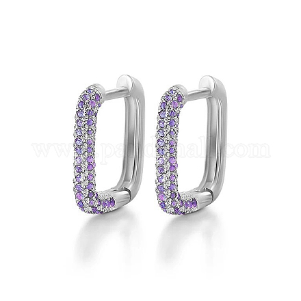 Серьги-кольца прямоугольник s925 из стерлингового серебра AK6460-10-1