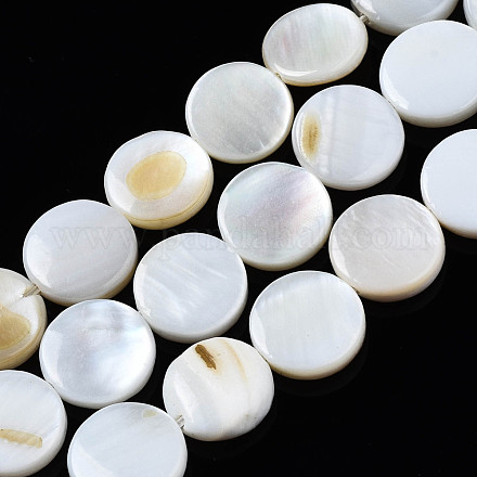 Eau douce naturelle de coquillage perles brins SHEL-Q024-016-1