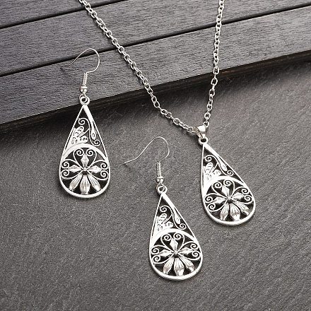 Комплекты из ожерелий и серег в стиле бохо из сплава WG43411-09-1