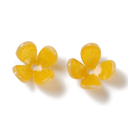 Opaque Resin Bead Caps RESI-L035-17-1