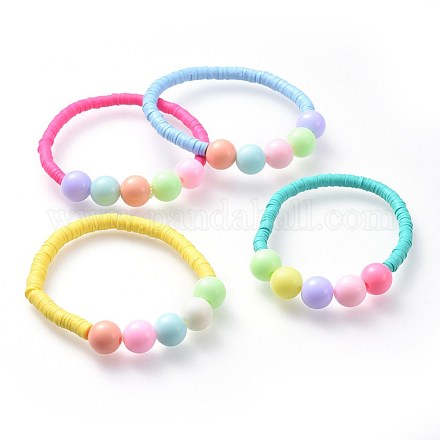 Bracelets extensibles pour enfants BJEW-JB04614-M-1