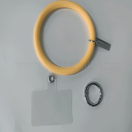 Lazo de la correa del cordón del teléfono de silicona MOBA-PW0001-29F-1