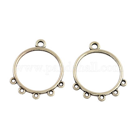 Tibetan Style Alloy Ring Chandelier Components Links X-TIBE-3818-AS-LF-1