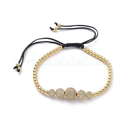 Bracelets réglables de perles tressées avec cordon en nylon BJEW-JB04969-01-1