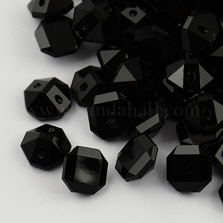 2-Hoyo botones de octágono de acrílico Diamante de imitación de Taiwán BUTT-F016-18mm-01-1