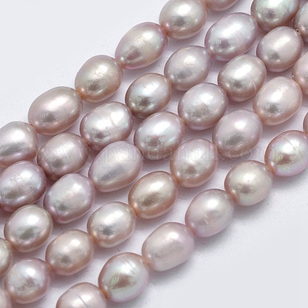 Fili di perle di perle d'acqua dolce coltivate naturali PEAR-F007-71B-1
