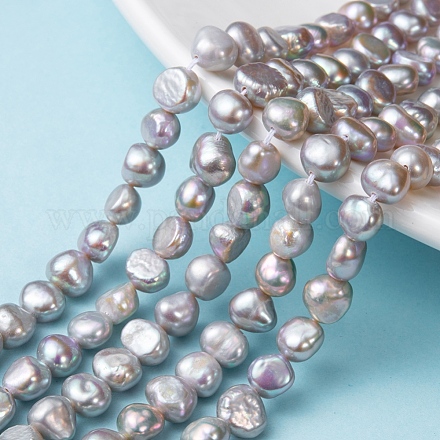 Fili di perle di perle d'acqua dolce coltivate naturali PEAR-R064-24-1