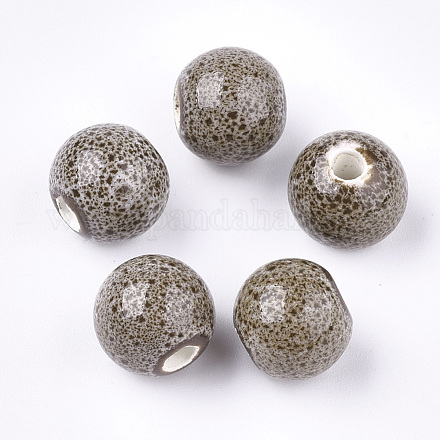 Abalorios de porcelana hechas a mano PORC-Q262-01F-1