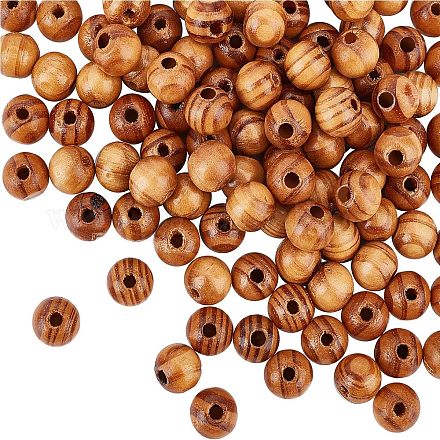 120шт круглые бусины из натурального дерева WOOD-OC0001-84-LF-1
