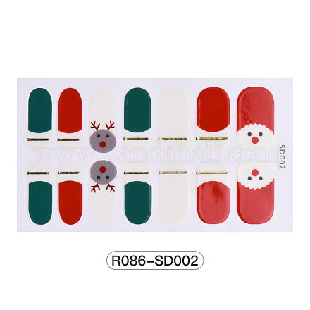 Thème de noël couverture complète nail art stickers MRMJ-R086-SD002-1