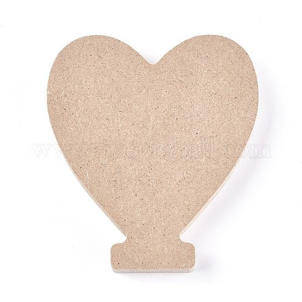 Сердце незавершенное деревянное украшение DIY-WH0162-63-1