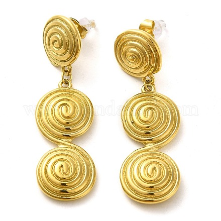 Серьги-гвоздики из нержавеющей стали 304 EJEW-D104-01A-G-1