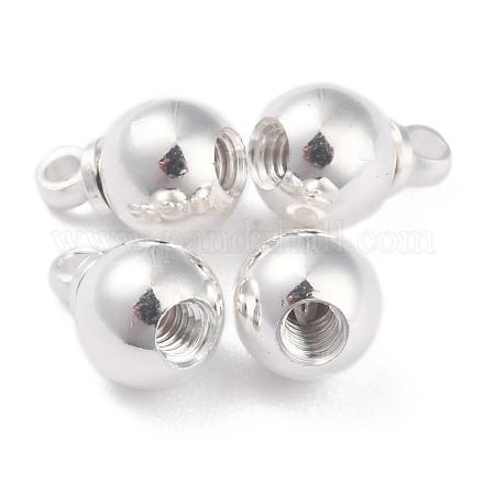 Bails de pendentif de chapeau de perle en laiton KK-O133-200A-S-1