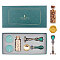 Wax Seal Stamp Set, with Brass Head & Handle, Spool, Candles & Wax, for Invitations Cards Letters Envelope, Retro Gift Box, Moon Pattern, Box Size: 11.4x22.3x3.8cm