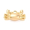 Brass Pendants, Cadmium Free & Nickel Free & Lead Free, Crab Charms, Real 18K Gold Plated, 8.5x14x4.5mm, Hole: 1.2mm