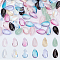 120Pcs 12 Colors Handmade Lampwork Charms, Teardrop, Mixed Color, 14x8x5mm, Hole: 0.9~1.2mm, 10pcs/color