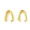 304 Stainless Steel Snap on Bails, Real 18K Gold Plated, 7.5x6x2mm