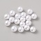 ABS imitation Pearl Beads, Round, NO Hole/Undrilled, White, 7.5mm, 100pcs/bag
