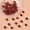 Baking Painted Glass Beads Strands, Round, for Beading Jewelry Making, with Glitter Powder, Indian Red, 10mm, Hole: 1mm