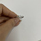 Brass Micro Pave Clear Cubic Zirconia Finger Rings, Real Platinum Plated, Letter X, Inner Diameter: 20mm