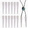 CHGCRAFT 12Sets Bolo Tie End Cap Silver Bolo Tie Tips Alloy Cord Ends Accessories Replacement for Clothes Decoring Sweater Chain Bracelet DIY Crafts Making Findings