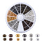 Brass Crimp Beads, Mixed Color, 2~2.5x1.2mm, Hole: 1.2mm, about 2640pcs/box