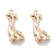 Rack Plating Brass Clear Cubic Zirconia Pendants, Long-Lasting Plated, Kangaroo Charms, Real 18K Gold Plated, 17.5x13x5mm, Hole: 1.2mm
