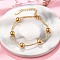 304 Stainless Steel Satellite Chains Bracelets for Women, Golden, 6-3/4 inch(17.3cm)long, extender: 60mm