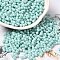 Opaque Colours Luster Glass Seed Beads, Peanut, Turquoise, 6x3.5x3mm, Hole: 1mm, about 7258pcs/pound