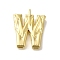 Rack Plating Brass Pendants, Long-Lasting Plated, Cadmium Free & Lead Free, Real 18K Gold Plated, Letter W, 26x21x4.8mm, Hole: 2.5x2.8mm