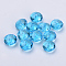 Transparent Acrylic Beads, Faceted, Rondelle, Deep Sky Blue, 11.5x7mm, Hole: 2mm, about 925pcs/500g