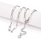 304 Stainless Steel Paperclip Chain Necklace, Stainless Steel Color, 19.69 inch(50cm)