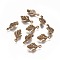 Alloy Leaf Pendants, Antique Bronze, Lead Free & Cadmium Free, 18x11x1.5mm, Hole: 1.5mm