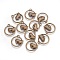Alloy Pendants, Lead Free and Cadmium Free, Ring With Bird, Antique Bronze, 22x20x2mm, Hole: 2mm