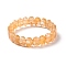 Natural Citrine Oval Beaded Stretch Bracelet, Gemstone Jewelry for Women, Inner Diameter: 2-1/8 inch(5.4~5.5cm)