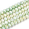 Anti-Tarnish Electroplate Rondelle Glass Beads Strands, Imitation Gemstone, AB Color Plated, Faceted, Honeydew, 5.5~6x3.2~4mm, Hole: 1mm, about 90~91pcs/strand, 15~15.16''(38.1~38.5cm)