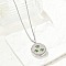 316 Surgical Stainless Steel Aromatherapy Diffuser Perfume Hollow Flat Round Pendant Box Chain Necklaces, Stainless Steel Color, Paw Print, 27.95 inch(71cm)