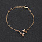 12 Constellations Alloy Rhinestone Link Bracelets, Cable Chain Bracelets for Women, with Star, Pisces, 6-3/4 inch(17cm)